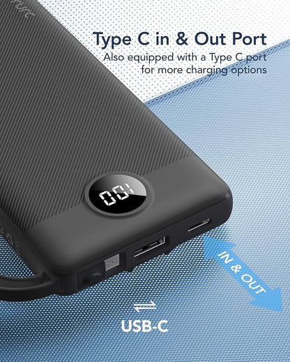VRURC Portable Charger with Built in Cables, Slim Power Bank 10000mAh, USB C - Image 6