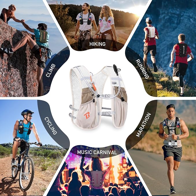 BECOJADDE Running Vest Hydration Backpack - Image 7