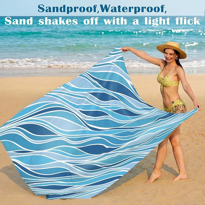 Famstar Beach Blanket Oversized Extra Large 78" X 81", Waterproof Sandproof - Image 5