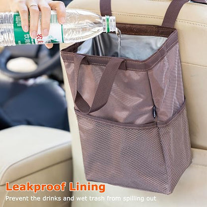Ginsco New Leak-Proof Travel Trash Bag, Hanging Car Trash Can - Image 2