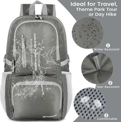 ZOMAKE Lightweight Packable Backpack - 35L Light Foldable Hiking Backpacks - Image 4
