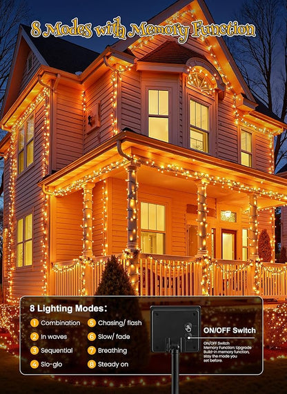 Brightown 4 Pack Solar Halloween Lights, Total 184FT 480 LED Solar String - Image 5
