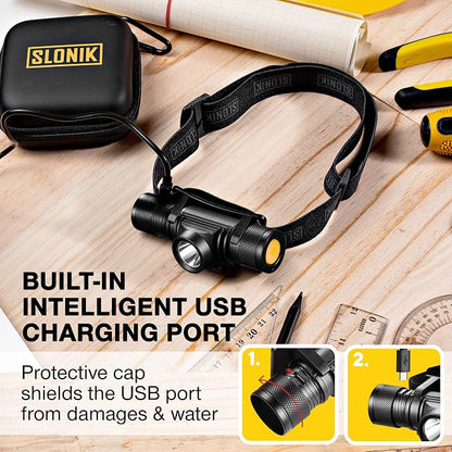 SLONIK Rechargeable Headlamp Flashlight - Image 5