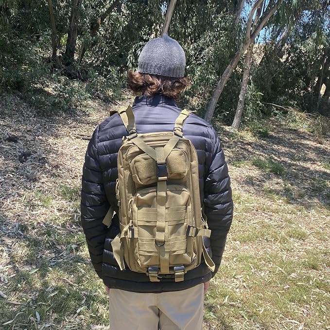 30L Tan Tactical Backpack - Image 9