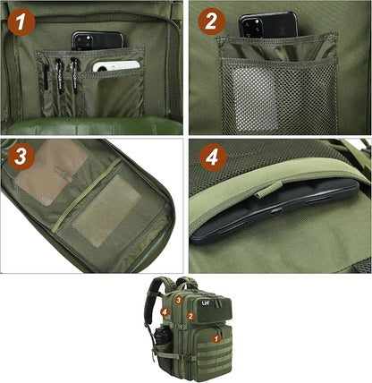 LHI Military Tactical Backpack for Men and Women 45L Army 3 Days Assault Pack - Image 6