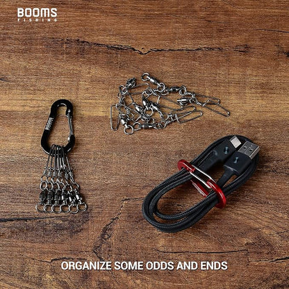 Booms Fishing CC1 Multi-Use Carabiner Clip, 6 Pack Small Caribeener Clips - Image 3