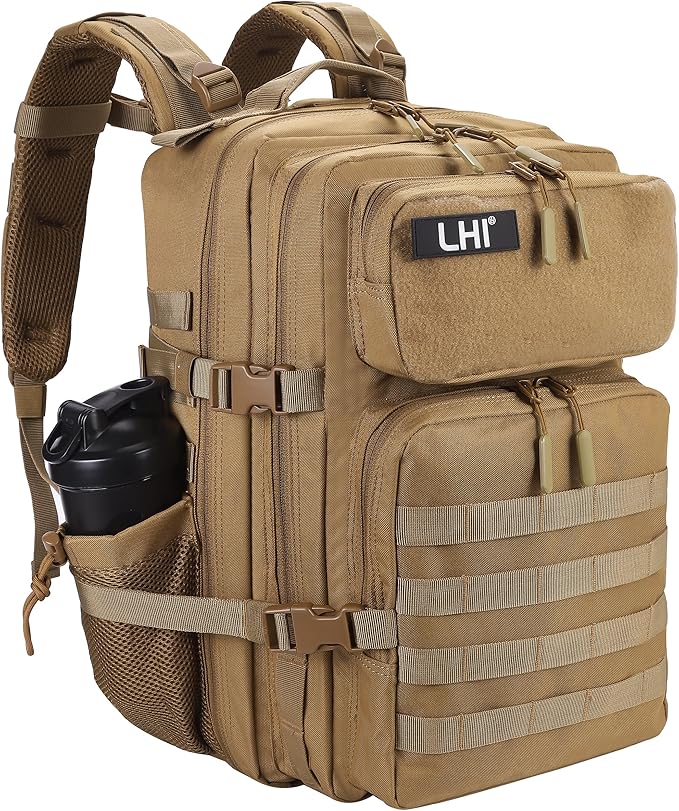 LHI Military Tactical Backpack for Men and Women 45L Army 3 Days Assault Pack by LHI