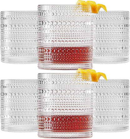 Plastic Hobnail Drinking Glasses Set of 6 Tritan Lowball Cups 14oz, - Image 7