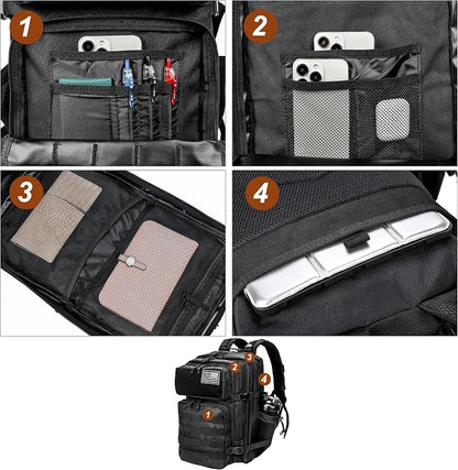 LHI Military Tactical Backpack for Men and Women 45L Army 3 Days Assault Pack - Image 6